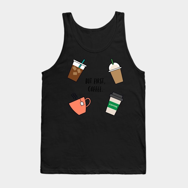 But First, Coffee Sticker Sheet (5pcs) Tank Top by broadwaygurl18